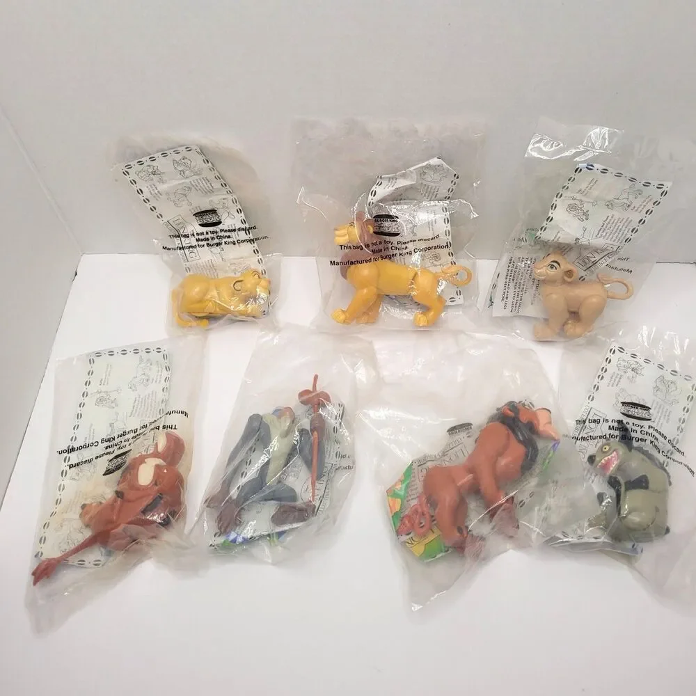 Vintage 1994 Disney Lion King Burger King 7 Figure Toy Set NIP